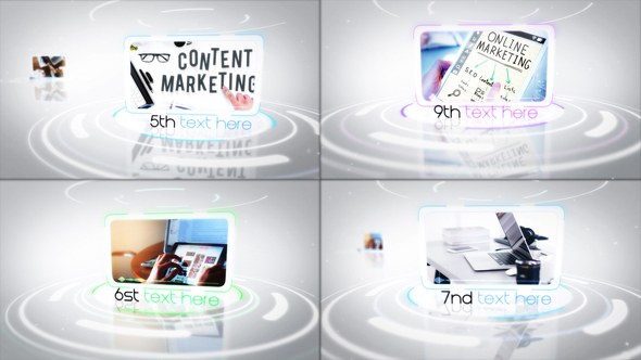 Videohive Corporate Circles Presentation Video Displays template preview