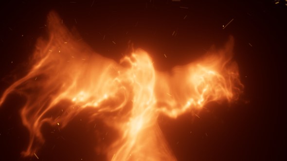 Videohive Fire Phoenix Reveal Logo Stings template preview
