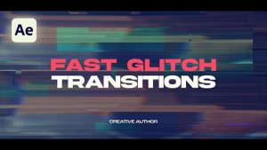 Videohive Fast Glitch Transitions Elements template preview