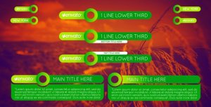 Colorful Lower Thirds Pack Video Displays template preview