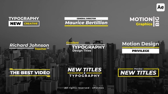 Videohive Titles Modern Titles template preview
