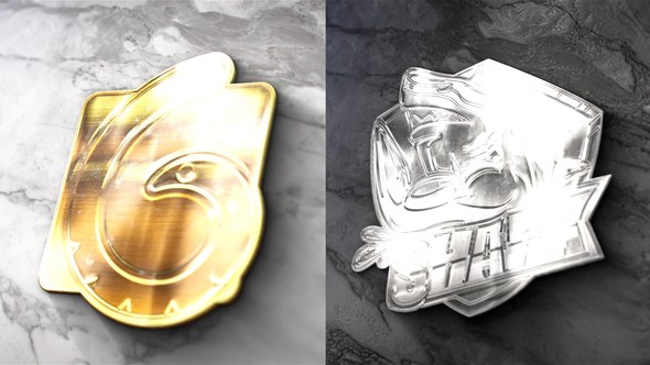 Videohive Gold - Metal Logo Reveal Logo Stings template preview