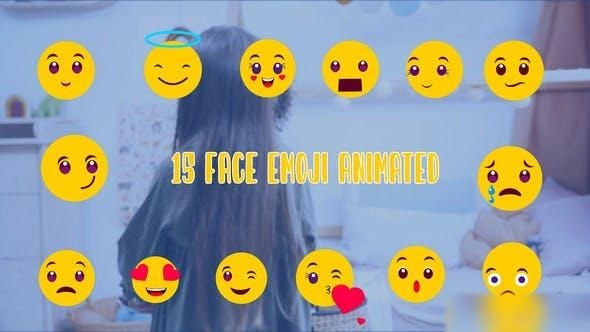Videohive Cute Face Emoji Animated Element