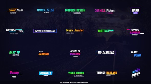 Videohive Colorful Glitch Titles Titles template preview