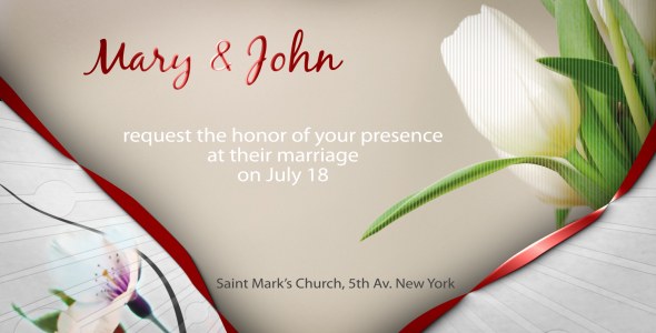 Videohive Wedding Invitation e-card Openers template preview