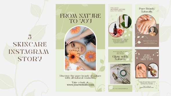 Videohive Skincare Instagram Stories Elements template preview