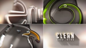 Clean Logo Intro Video Displays template preview