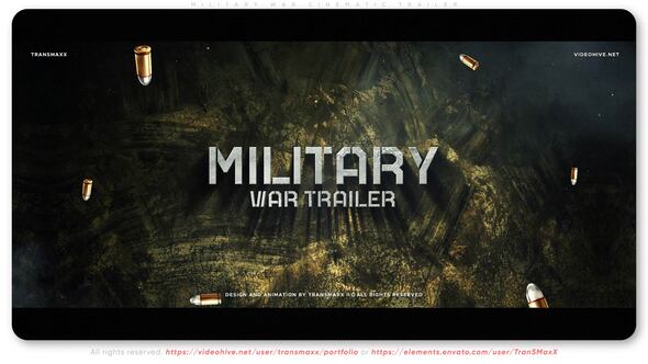 Videohive Military War Cinematic Trailer Titles template preview