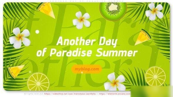 Videohive Another Day of Paradise Summer Openers template preview