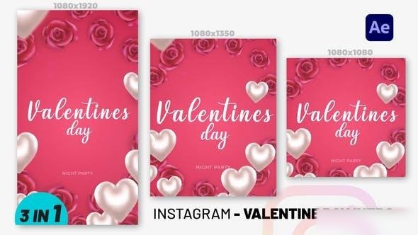 Videohive Instagram Valentines Day Intro Openers template preview