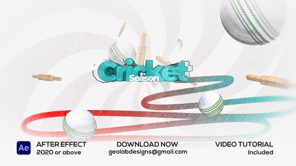 Videohive Cricket Season Title Openers template preview