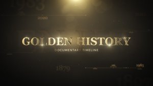 Videohive Golden History Documentary Timeline Video Displays template preview