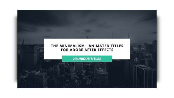 Videohive The Minimalist Titles template preview
