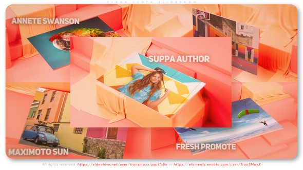 Videohive Clean Cloth Slideshow Video Displays template preview