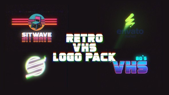 Videohive Retro VHS Logo Pack Logo Stings template preview