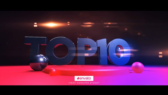 Videohive 3D Top10 Broadcast-packages template preview