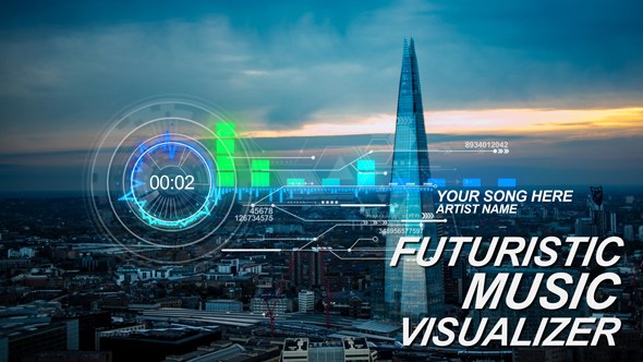 Videohive Futuristic Music Visual Video Displays template preview