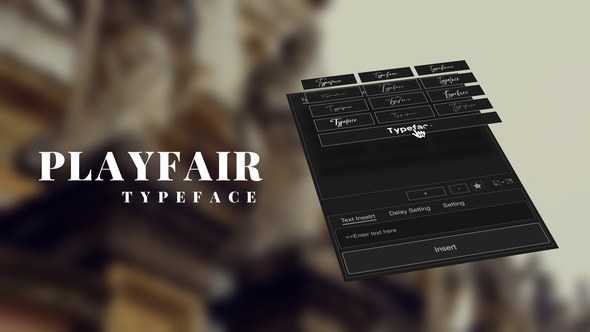 Videohive Animated Typeface - Playfair Titles template preview