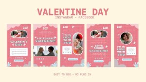 Videohive Valentine Day Instagram Stories 55417183 Openers template preview