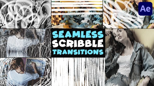 Videohive Seamless Scribble Transitions | After Effects Elements template preview