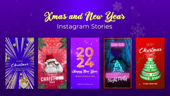 Videohive Christmas and New Year Stories 49902605 Product Promo template preview