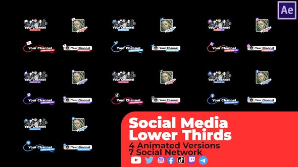 Videohive Social Media Lower Thirds v2 Elements template preview