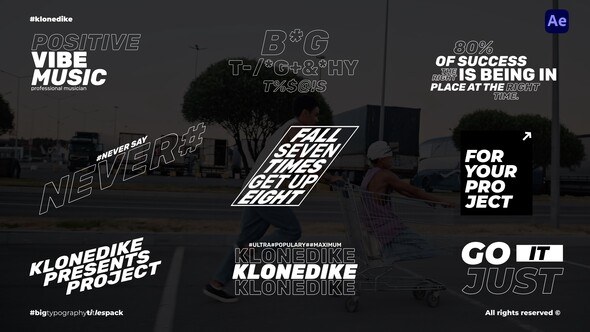 Videohive BIG Typography Titles | AE Video Displays template preview