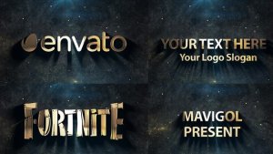 Videohive Golden Cinematic logo Animation Titles template preview