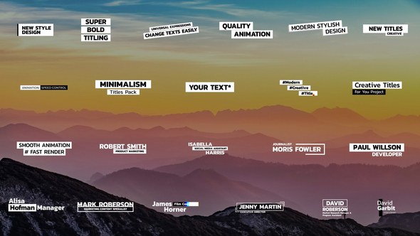 Videohive Simple Titles & Lower Thirds | After Effects Titles template preview