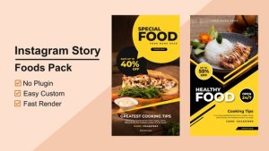 Food Instagram Stories V04 Video Displays template preview