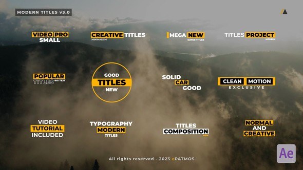 Videohive Modern Titles v3.0 | After Effects Titles template preview
