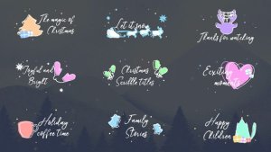 Christmas Scribble Titles | After Effects Video Displays template preview