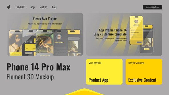 Videohive App Promo - Yellow Gray Pantone Product Promo template preview