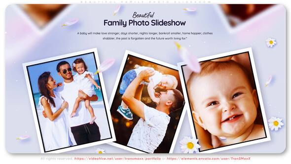 Videohive Beautiful Family Photo Slideshow Video Displays template preview