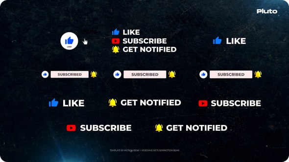 Videohive YouTube Subscribe 45051975 Elements template preview
