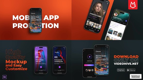 Videohive App Promo | Phone 14 Pro Device Mockup Product Promo template preview