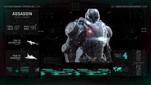 Videohive HUD UI Game Warrior Screen 03 Elements template preview