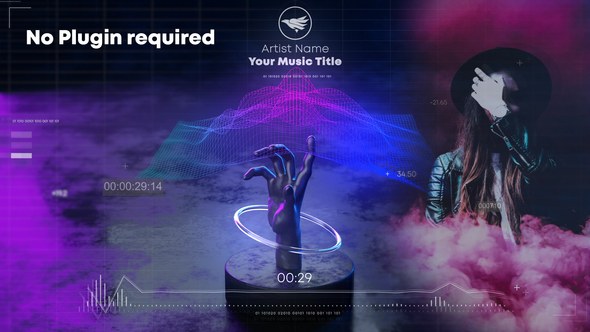 Videohive Hand Wave Music Visualizer Video Displays template preview
