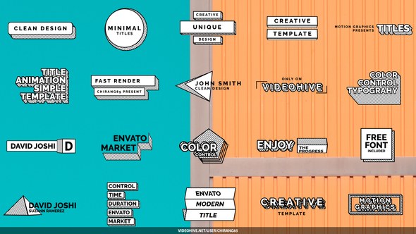 Videohive Modern Animated Titles Titles template preview