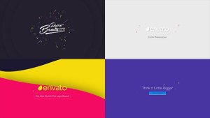 Flat Logo Animations Video Displays template preview