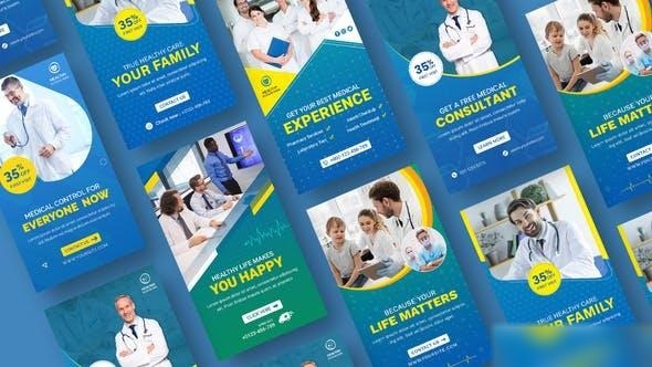 Videohive Medical Healthcare Promo Stories Pack Openers template preview