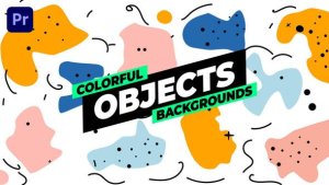 Colorful Objects Backgrounds Premiere Pro template preview