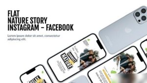 Videohive Flat Nature Instagram Reel Openers template preview