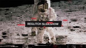 Reglitch Data Slideshow Video Displays template preview