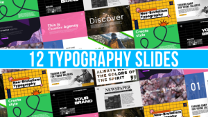 Videohive 12 Typography Slides Titles template preview