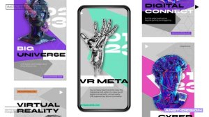 Videohive VR Metaverse Strories Product Promo template preview