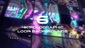 Videohive 6 Holographic Background Pack Video Displays template preview