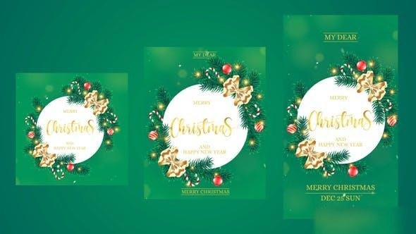 Videohive Merry Christmas Instagram Openers template preview
