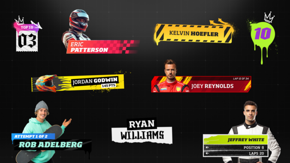 Videohive Extreme Sport Lower Thirds Elements template preview