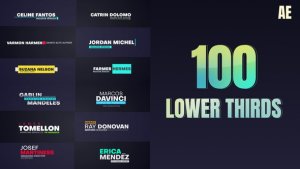 Videohive 100 LowerThirds Titles template preview